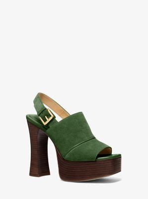 michael kors women birke platform sandals|Michael Kors suede platform sandals.